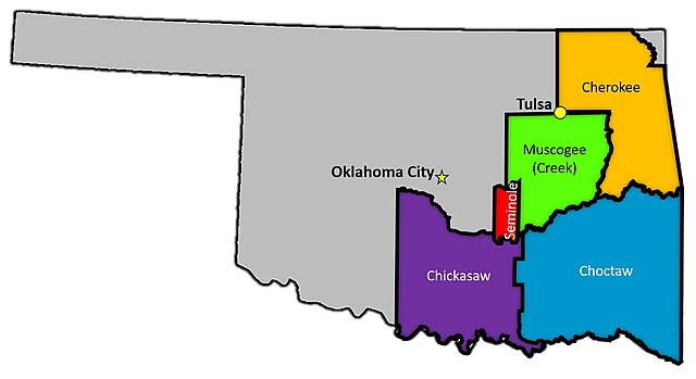 Lands Given to the Five Civilized Tribes